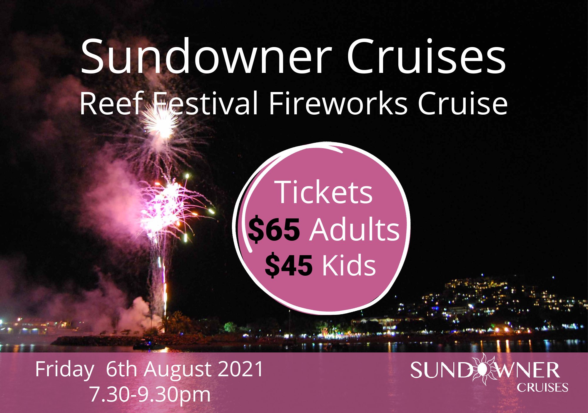 Reef Festival Fireworks Cruise Airlie Beach