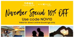 Sundowner Cruises Discount Code Save 10% for November 2022